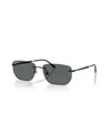 Ray Ban Rb3768 Metal Irregular Sunglasses In Black