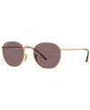 Ray Ban David Sunglasses Gold Frame Violet Lenses Polarized 51-20 In Arista 1