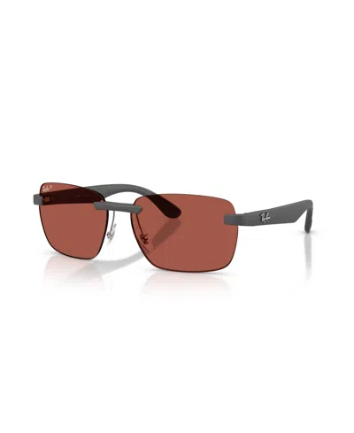 Ray Ban Unisex Polarized Sunglasses, Rb4470ch In Gray