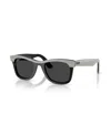 Ray Ban Unisex Polarized Sunglasses, Wayfarer Rb2240f In Gray