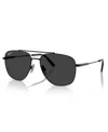 Ray Ban Unisex Polarized Sunglasses, William Titanium Rb8097 In Black