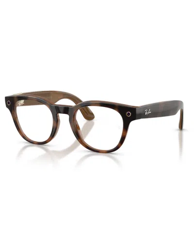 Ray Ban Unisex Ray-ban Meta Scriber Optics Eyeglasses, Rw7002 In Brown