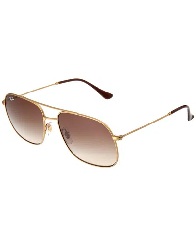 Ray Ban Ray-ban Unisex Rb3595 59mm Sunglasses In Gold