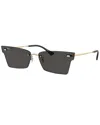 Ray Ban Xime Bio-based Sunglasses Light Gold Frame Grey Lenses 64-15 In Gold