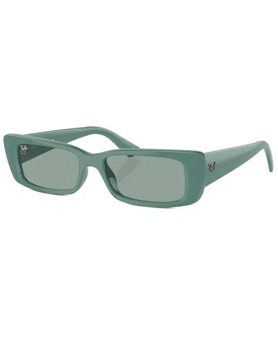 Ray Ban Teru Bio-based Sunglasses Algae Green Frame Green Lenses 54-17 In Green/green Solid