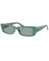 Ray Ban Womens Green Rb4425 Rectangle-frame Injected Sunglasses In Green