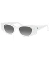 Ray Ban Zena Bio-based Sonnenbrillen White Snow Fassung Grau Glas 52-22 In White