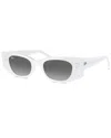 Ray Ban Ray-ban Womens White Rb4430 Zena Irregular-frame Acetate Sunglasses In White