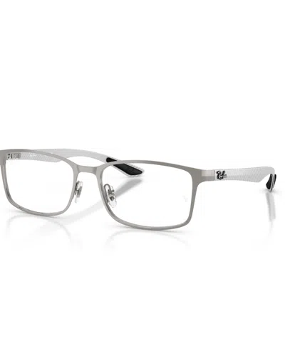 Ray Ban Unisex Rectangle Eyeglasses, Rb8424 In Gray
