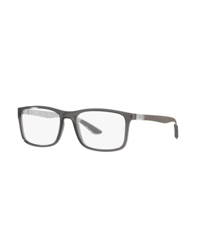 Ray Ban Unisex Rectangle Eyeglasses, Rb8908 In Gray