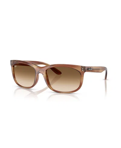Ray Ban Unisex Rectangle Sunglasses, Balorette Rb2389 In Brown