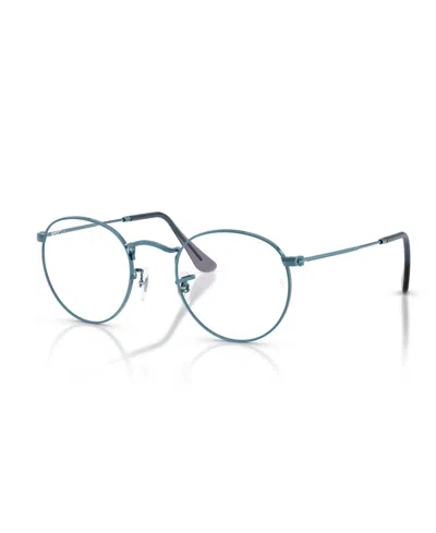 Ray Ban Unisex Round Metal Eyeglasses, Rb3447v In Blue