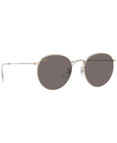 Ray Ban Unisex Round Metal Legend Gold Sunglasses, Rb3447l In Silver