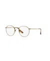 Ray Ban Unisex Round Titanium Optics Eyeglasses, Rb8247v In Brown