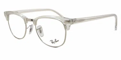 Ray Ban Unisex Rx5154 Glasses In White Transparent In Gray