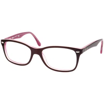 Ray Ban Unisex Rx5228 Glasses In Brown/ Pink In Purple