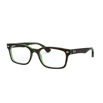 Ray Ban Unisex Rx5286 Glasses In Havana On Green In Brown