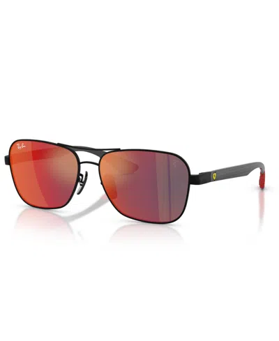 Ray Ban Unisex Scuderia Ferrari Collection Sunglasses, Rb8336m In Matte Black