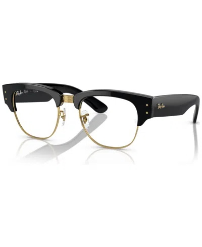 Ray Ban Unisex Square Eyeglasses, Rb0316v 50 In Black On Gold-tone