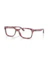 Ray Ban Unisex Square Eyeglasses, Rb5428 In Red