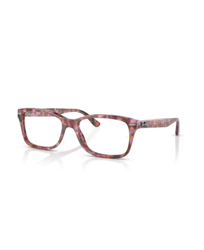 Ray Ban Unisex Square Eyeglasses, Rb5428 In Red