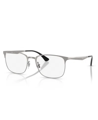 Ray Ban Unisex Square Eyeglasses, Rb6421 In Gray