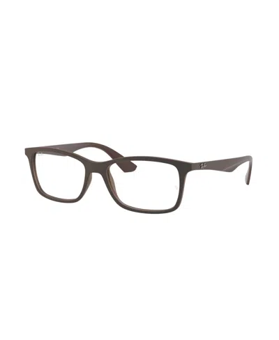 Ray Ban Unisex Square Eyeglasses, Rb7047 In Orange
