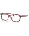 Ray Ban Unisex Square Eyeglasses, Rx542855-o In Red