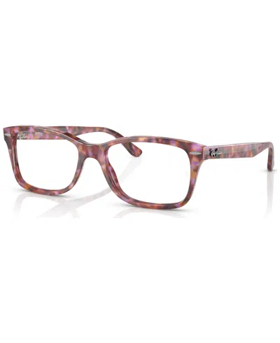 Ray Ban Unisex Square Eyeglasses, Rx542855-o In Red