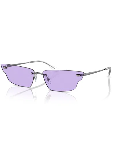 Ray Ban Unisex Sunglasses, Anh Rb3731 In Gunmetal,violet