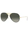 Ray Ban Unisex Sunglasses, Aviator Full Color Legend In Black