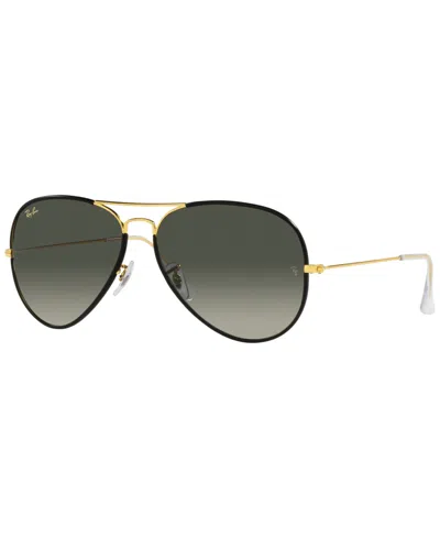 Ray Ban Unisex Sunglasses, Aviator Full Color Legend In Black