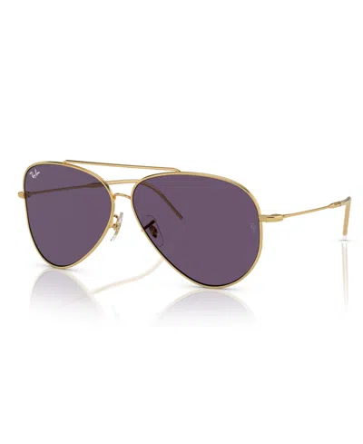 Ray Ban Unisex Sunglasses, Aviator Reverse Rbr0101 In Purple