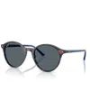 Ray Ban Ray-ban Bernard Round Sunglasses, 53mm In Transparent Shade Fantasy Blue