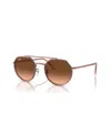 Ray Ban Sunglasses Unisex Rb3765 - Copper Frame Pink Lenses 53-22 In Copper