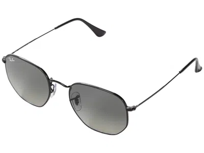 Pre-owned Ray Ban Unisex Sunglasses Ray-ban 0rb3548 Hexagonal In Black/grey Gradient