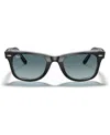 Ray Ban Unisex Sunglasses, Rb2140 Original Wayfarer Gradient In Black On Trasparent,gradient Blue