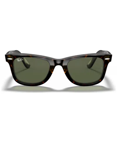 Ray Ban Unisex Sunglasses, Rb2140 Original Wayfarer In Tortoise,green