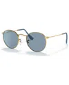 Ray Ban Ray-ban Sunglasses In Gold Tone-blue