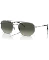 Ray Ban Unisex Sunglasses, Rb3707 In Silver-tone