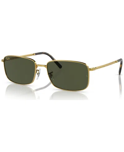 Ray Ban Unisex Sunglasses, Rb371757-x 57 In Gold-tone