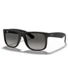 Ray Ban Polarized Sunglasses, Rb4165 Justin Gradient In Black,grey