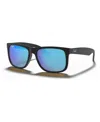 Ray Ban Unisex Sunglasses, Rb4165 Justin Mirror In Black,green Mirror