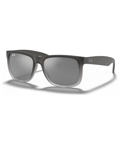 Ray Ban Unisex Sunglasses, Rb4165 Justin Mirror In Grey,silver Gradient Mirror