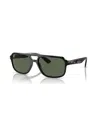 Ray Ban Rb4414m Scuderia Ferrari Collection Sunglasses Black Frame Green Lenses 58-17 In Black