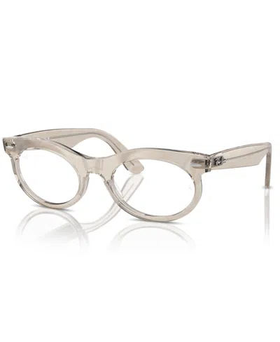 Ray Ban Unisex Sunglasses, Wayfarer Oval Change Rb2242 Photochromic In Photo Waves Grey