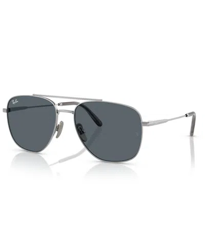 Ray Ban Unisex Sunglasses, William Titanium Rb8097 In Silver