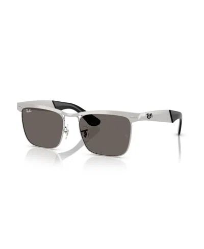 Ray Ban Unisex Wayfarer Deluxe Square Sunglasses, Rb3875 In Gray
