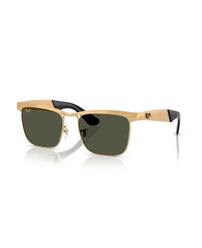 Ray Ban Unisex Wayfarer Deluxe Square Sunglasses, Rb3875 In Green