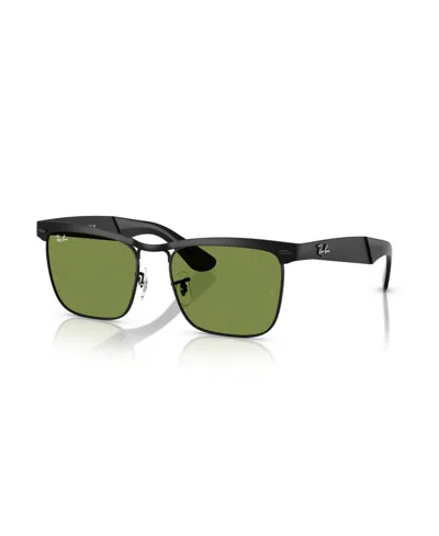 Ray Ban Unisex Wayfarer Deluxe Square Sunglasses, Rb3875 In Black